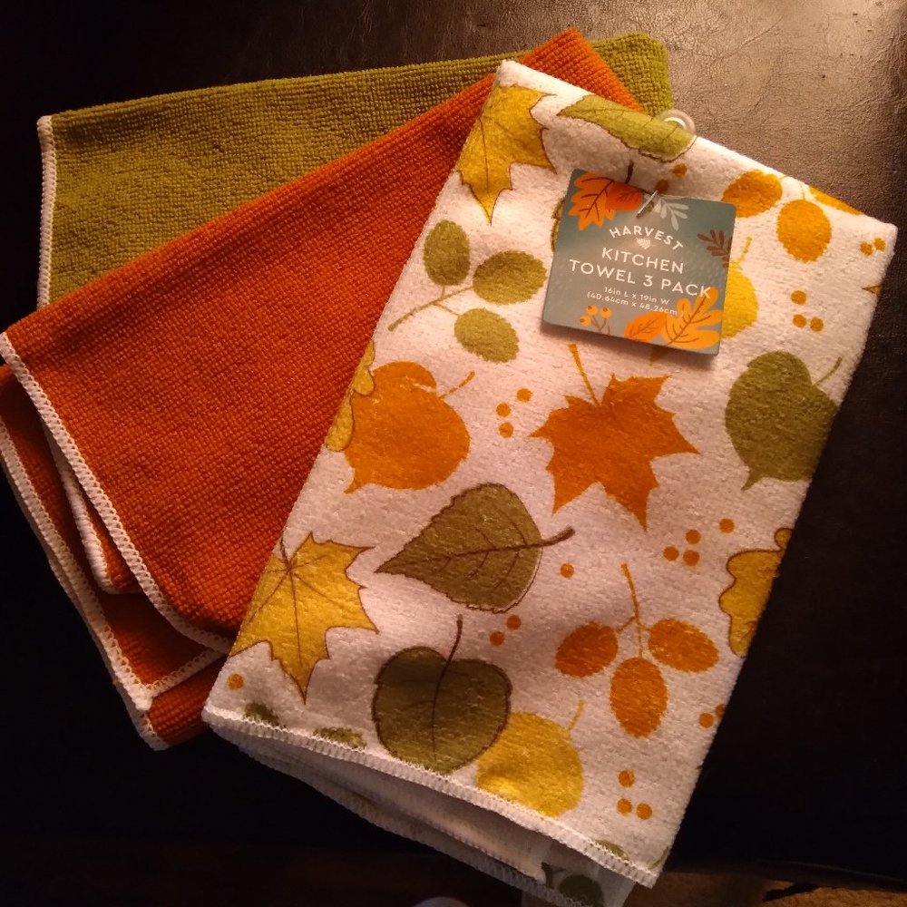 SET OF 3 FALL/HARVEST DISH TOWELS